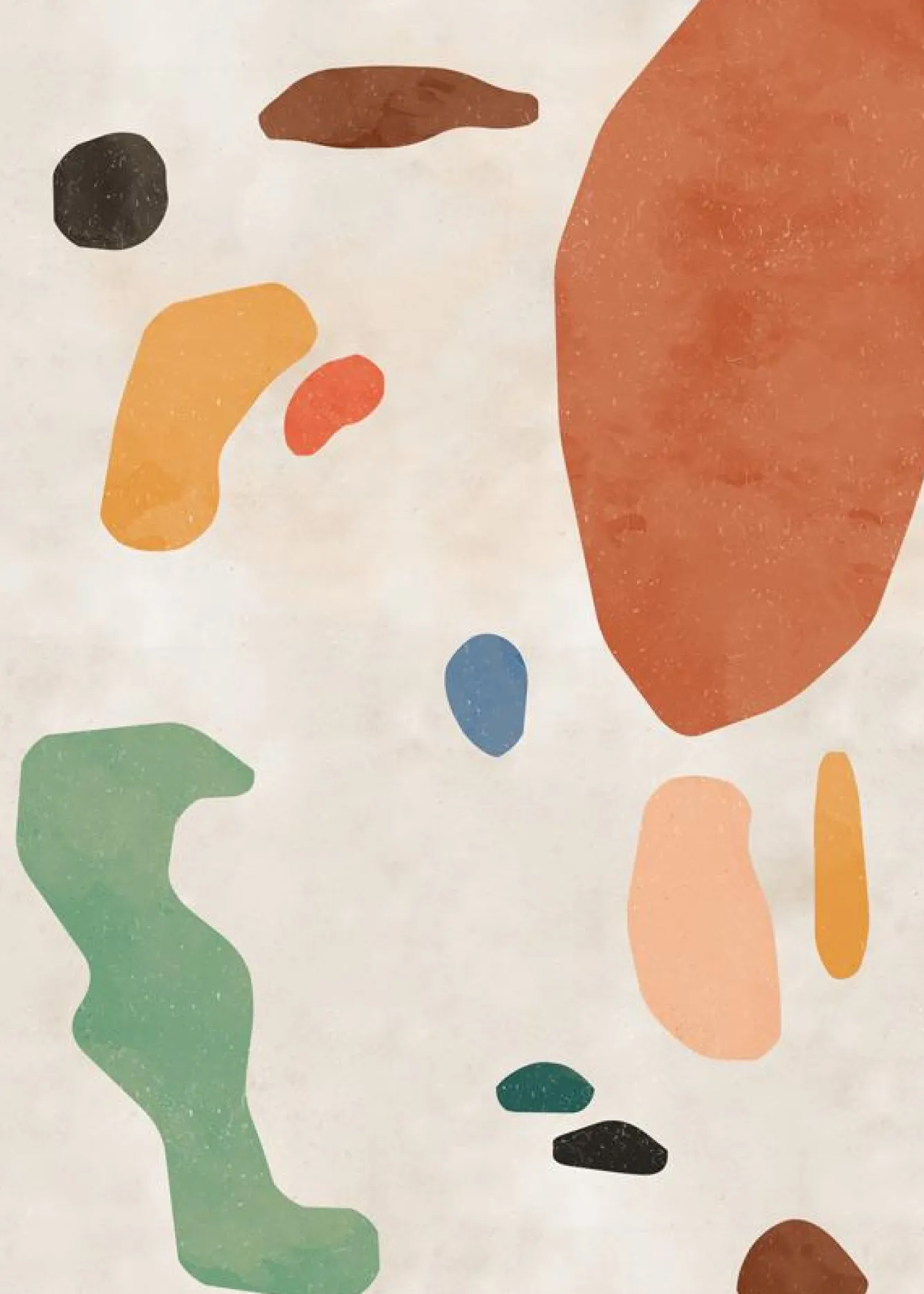 affiche_organic_shapes_terracota__0.webp Hannun Affiches | Affiche Organic Shapes Terracota 2