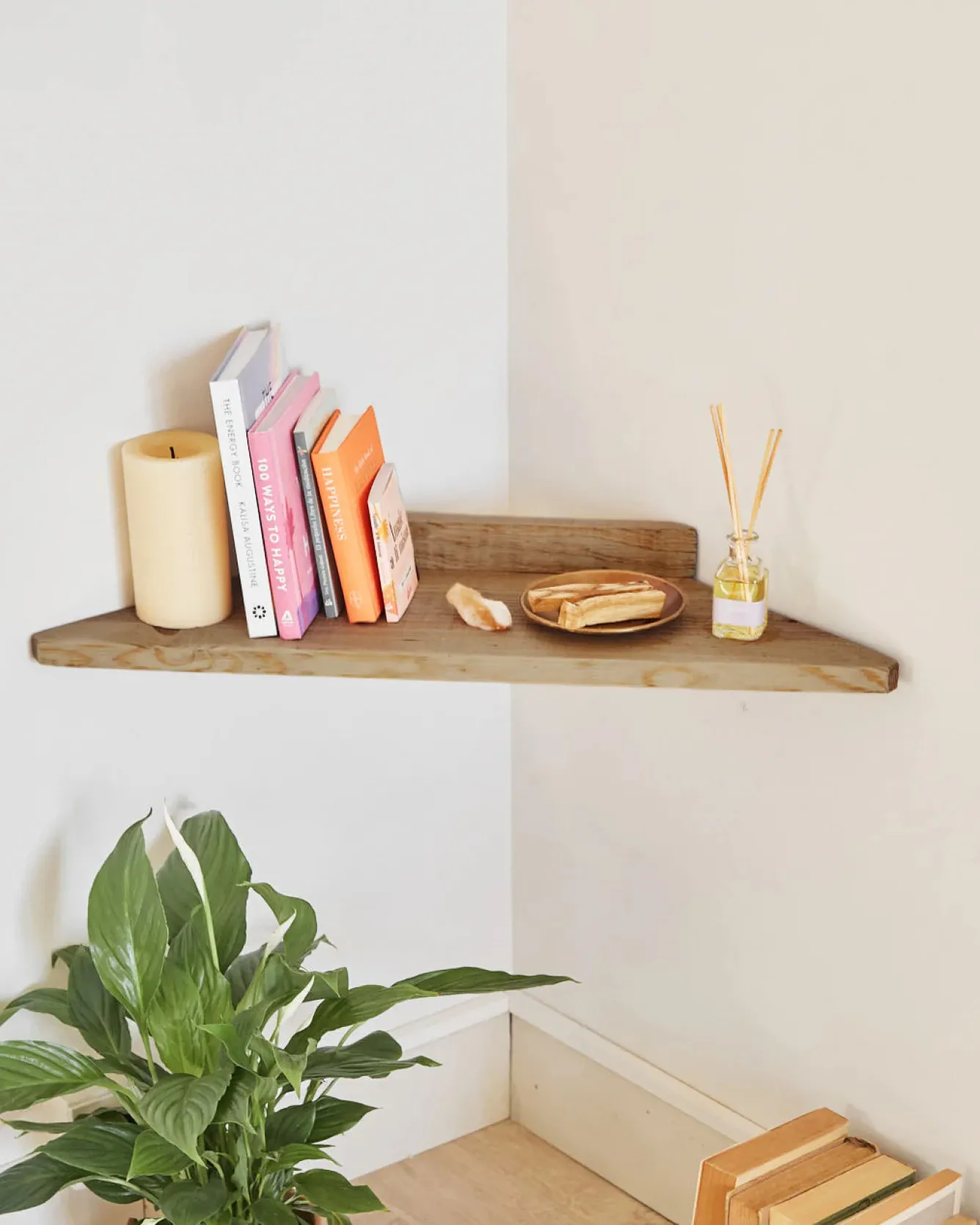 Hannun Tablettes Et Étagères | Étagère d'angle Erinome en bois récupéré