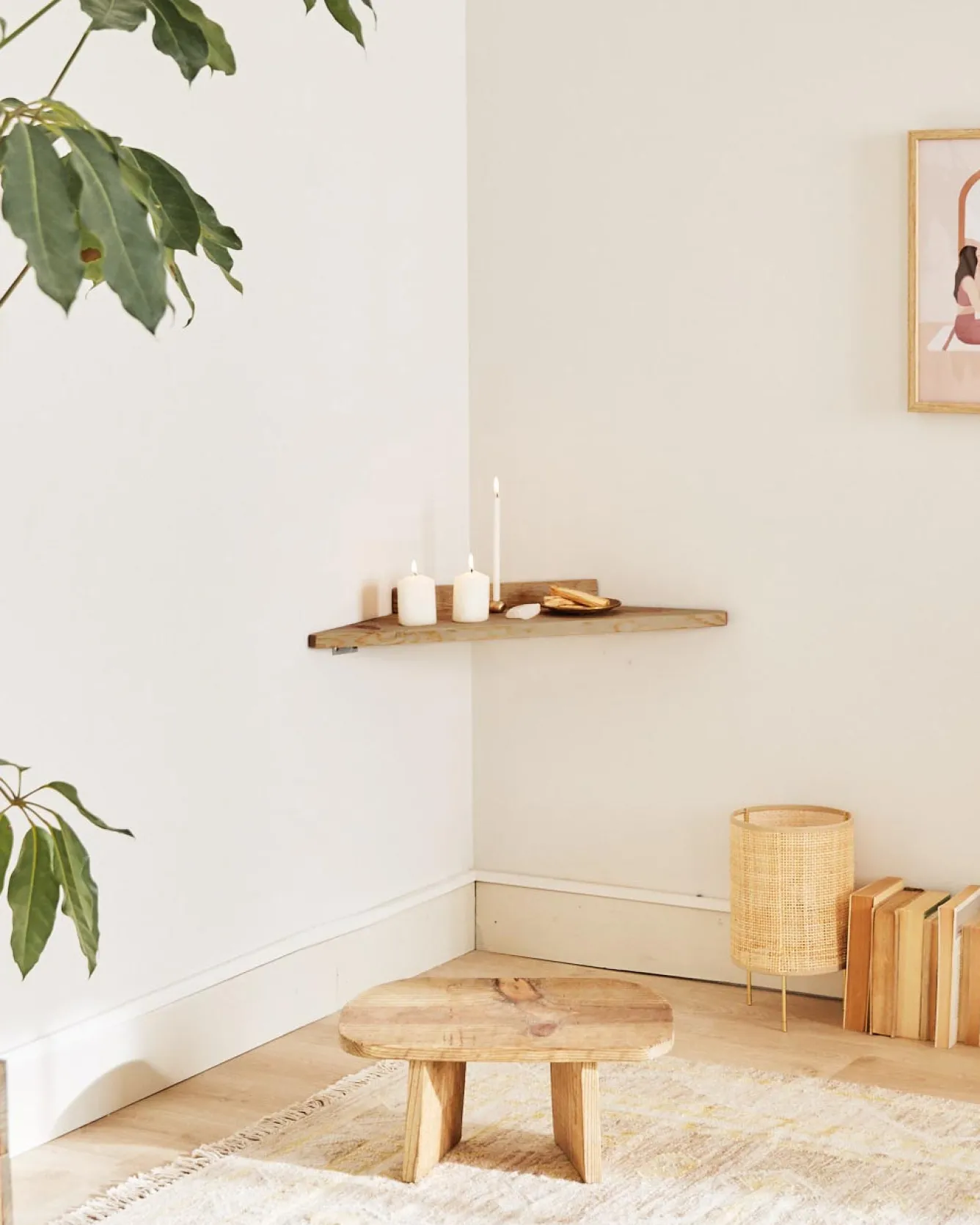 Hannun Tablettes Et Étagères | Étagère d'angle Erinome en bois récupéré